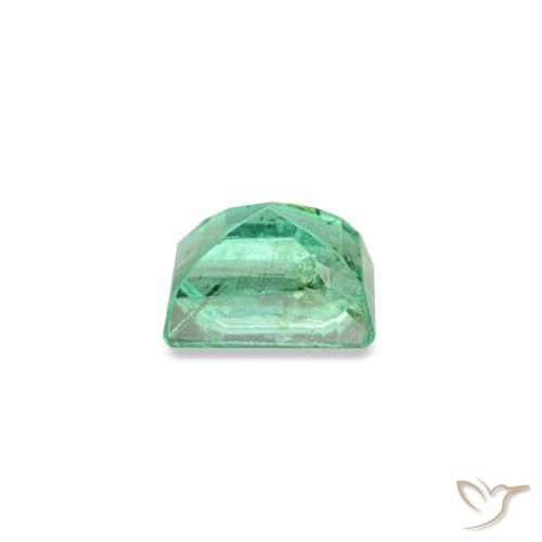 Smeraldo naturale verde da 0,13 ct, baguette, VS