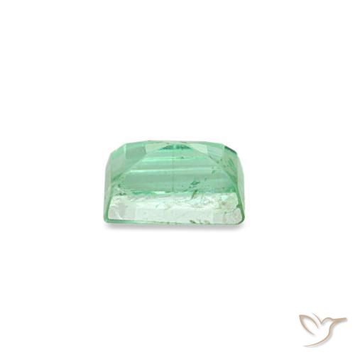 Smeraldo naturale verde da 0,13 ct, baguette, VS