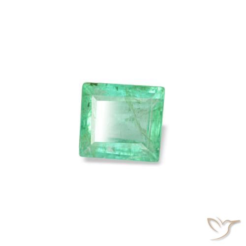Smeraldo naturale verde da 0,12 ct, baguette, VS