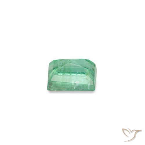 Smeraldo naturale verde da 0,12 ct, baguette, VS