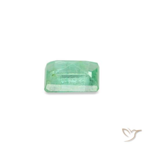 Smeraldo naturale verde da 0,12 ct, baguette, VS