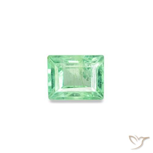 0.14ct verde smeraldo, baguette, VS