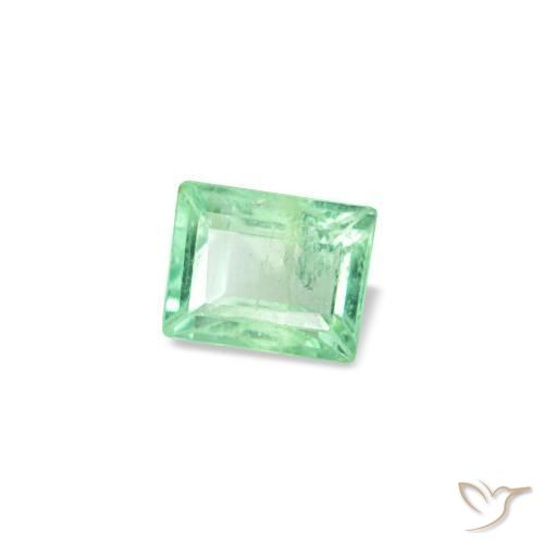 Smeraldo naturale verde da 0,14 ct, baguette, VS