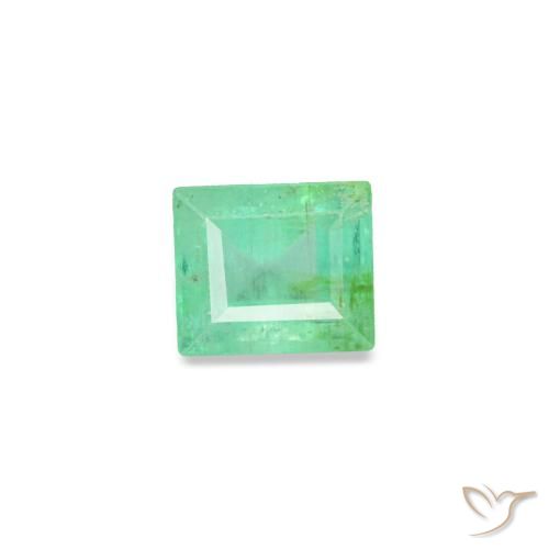 Smeraldo naturale verde da 0,17 ct, baguette, VS