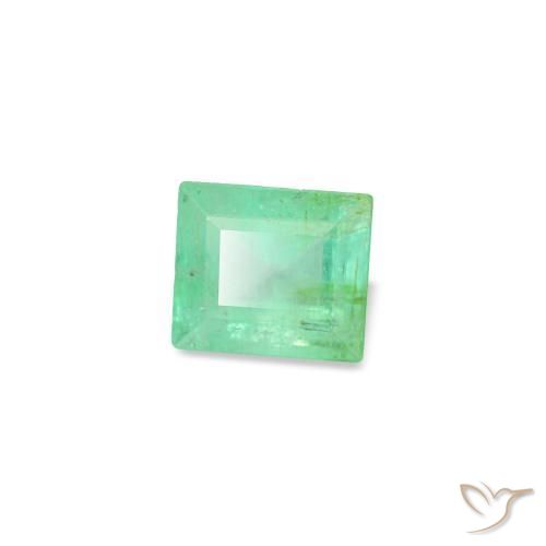 Smeraldo naturale verde da 0,17 ct, baguette, VS