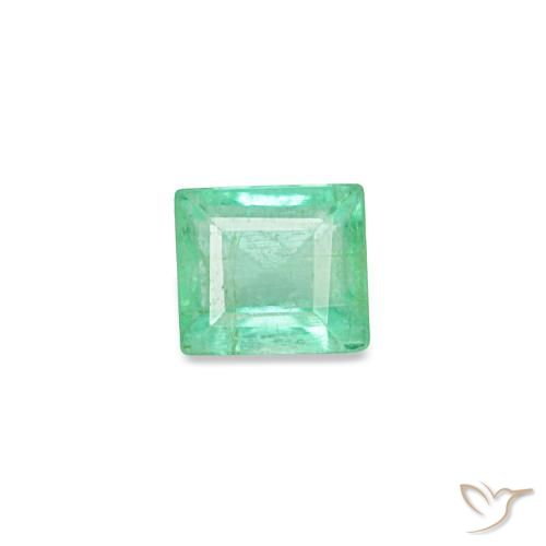 Smeraldo naturale verde da 0,13 ct, baguette, VS