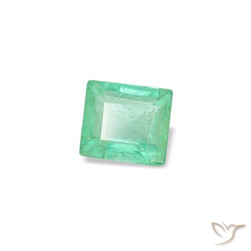 Smeraldo naturale verde da 0,13 ct, baguette, VS