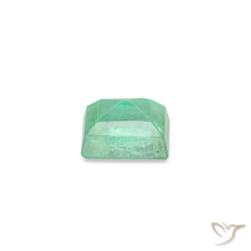 Smeraldo naturale verde da 0,13 ct, baguette, VS