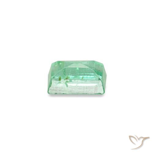 Smeraldo naturale verde da 0,12 ct, baguette, VS
