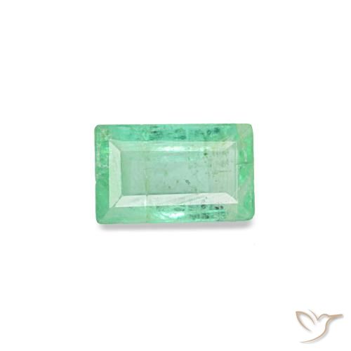 0.13ct verde smeraldo, baguette, VS-SI