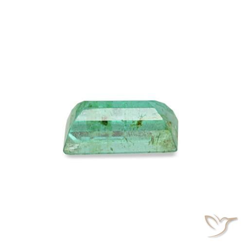 Smeraldo naturale verde da 0,14 ct, baguette, SI