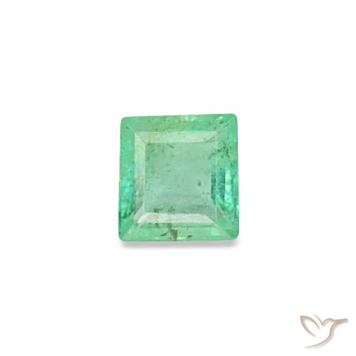 Smeraldo naturale verde da 0,15 ct, baguette, SI