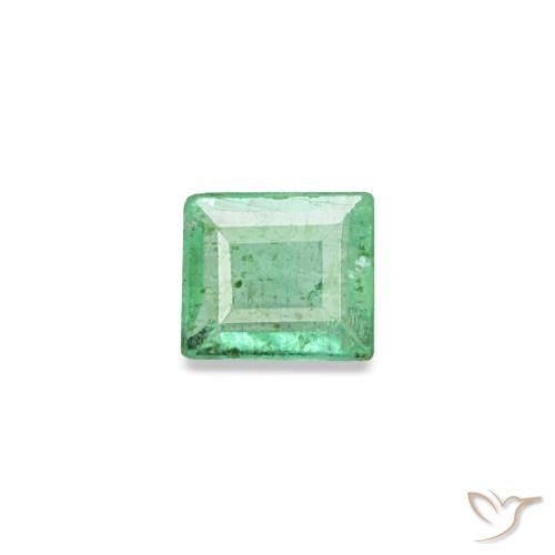 Smeraldo naturale verde da 0,12 ct, baguette, SI