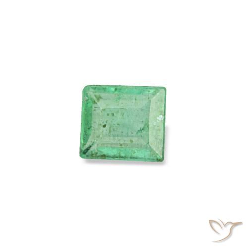 Smeraldo naturale verde da 0,12 ct, baguette, SI