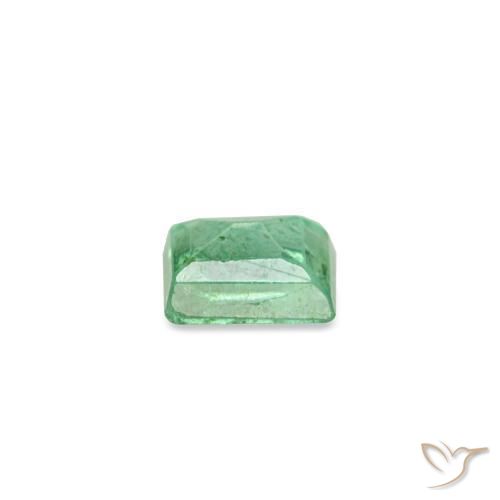 Smeraldo naturale verde da 0,12 ct, baguette, SI