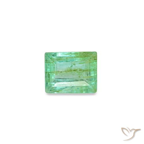 Smeraldo naturale verde da 0,15 ct, baguette, SI