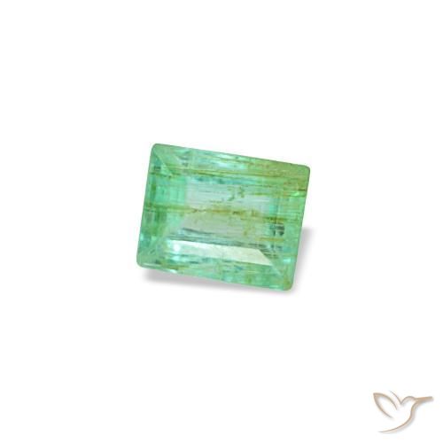 Smeraldo naturale verde da 0,15 ct, baguette, SI