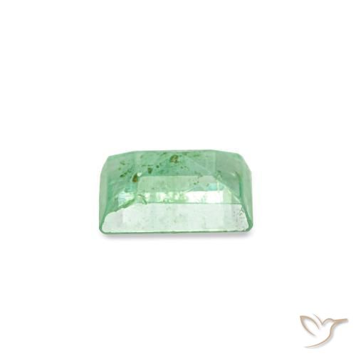 Smeraldo naturale verde da 0,15 ct, baguette, SI