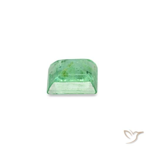 Smeraldo naturale verde da 0,12 ct, baguette, VS-SI