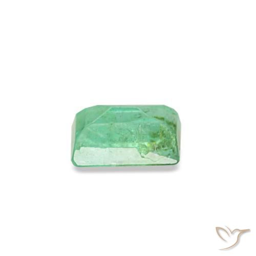 Smeraldo naturale verde da 0,15 ct, baguette, SI