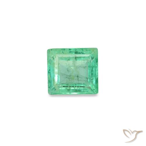Smeraldo naturale verde da 0,14 ct, baguette, VS-SI