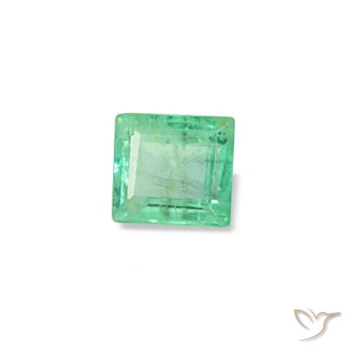 Smeraldo naturale verde da 0,14 ct, baguette, VS-SI