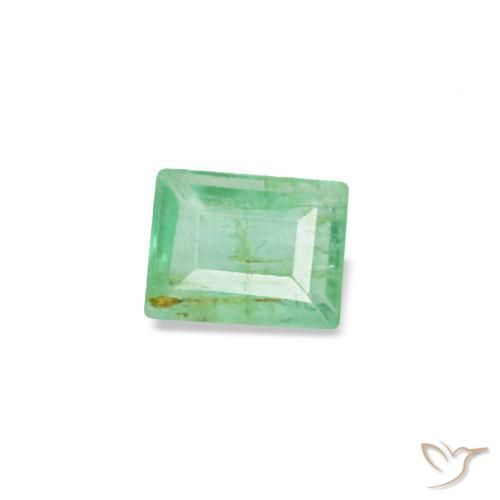 Smeraldo naturale verde da 0,12 ct, baguette, SI