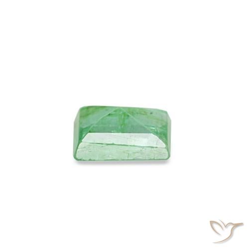 Smeraldo naturale verde da 0,12 ct, baguette, SI