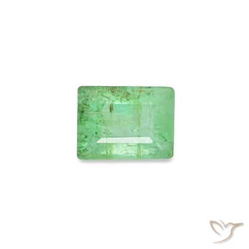 Smeraldo naturale verde da 0,16 ct, baguette, SI