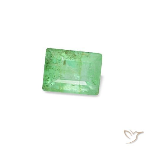 Smeraldo naturale verde da 0,16 ct, baguette, SI