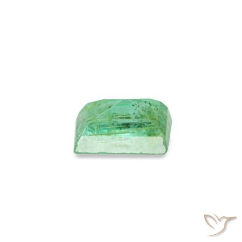 Smeraldo naturale verde da 0,12 ct, baguette, SI