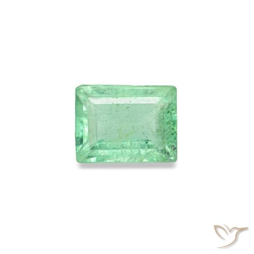 Smeraldo naturale verde da 0,15 ct, baguette, SI
