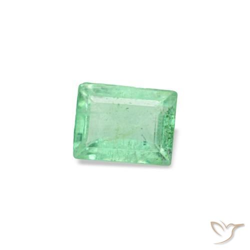 Smeraldo naturale verde da 0,15 ct, baguette, SI