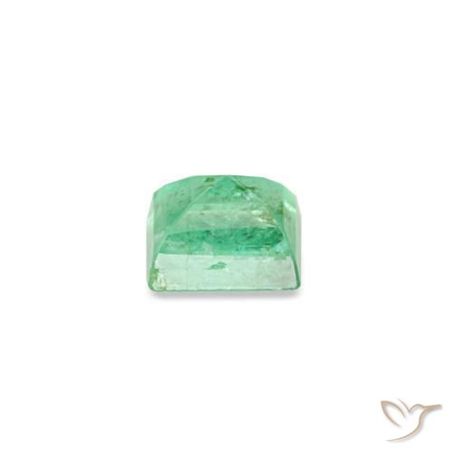 Smeraldo naturale verde da 0,13 ct, baguette, SI