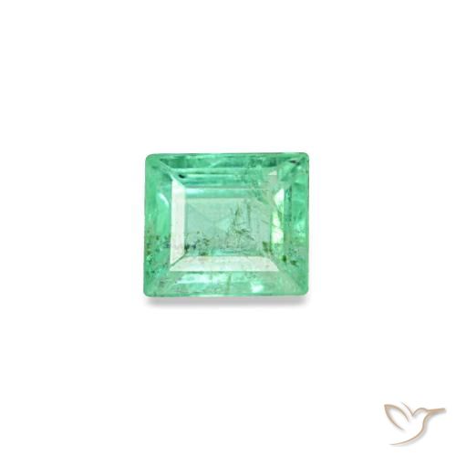 Smeraldo naturale verde da 0,15 ct, baguette, SI