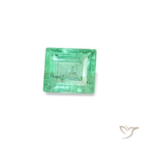 Smeraldo naturale verde da 0,15 ct, baguette, SI