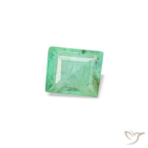 Smeraldo naturale verde da 0,15 ct, baguette, SI