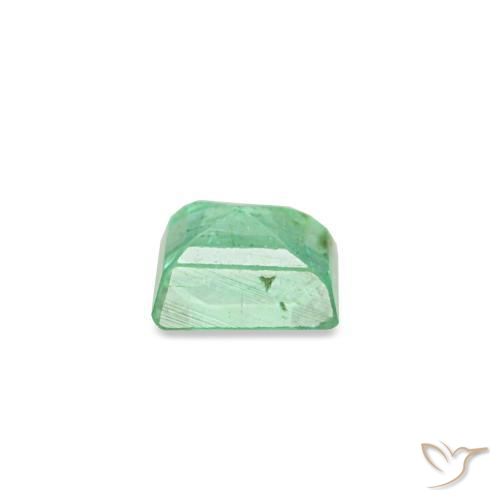 Smeraldo naturale verde da 0,15 ct, baguette, SI