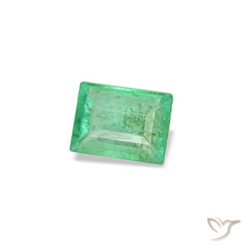 Smeraldo naturale verde da 0,12 ct, baguette, SI