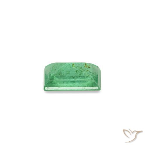 Smeraldo naturale verde da 0,12 ct, baguette, SI