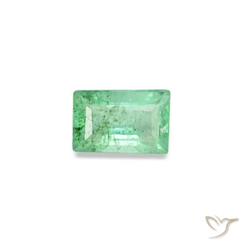 0.14ct verde smeraldo, baguette, SI