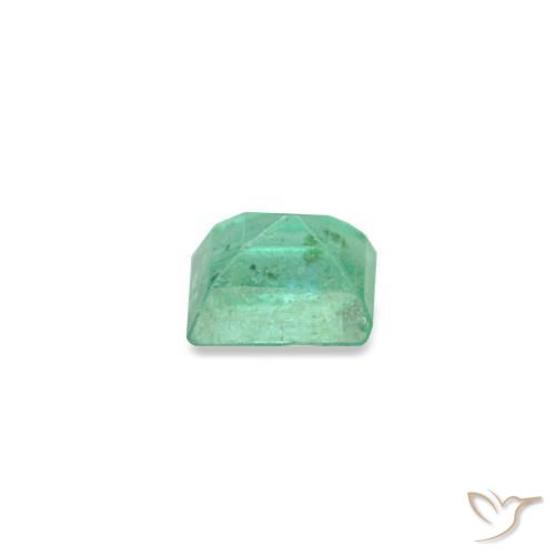 Smeraldo naturale verde da 0,11 ct, baguette, SI