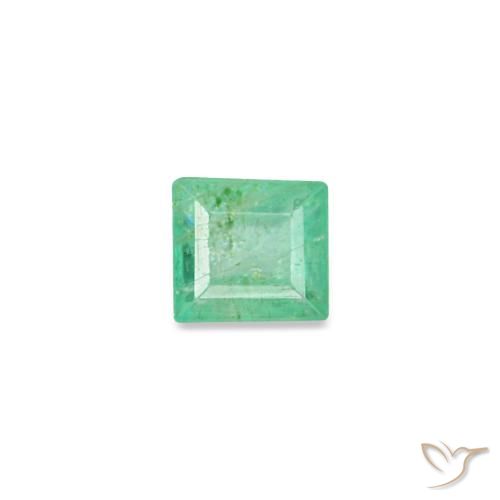 Smeraldo naturale verde da 0,14 ct, baguette, SI
