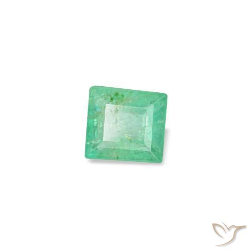 Smeraldo naturale verde da 0,14 ct, baguette, SI