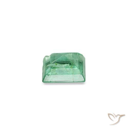 Smeraldo naturale verde da 0,11 ct, baguette, SI