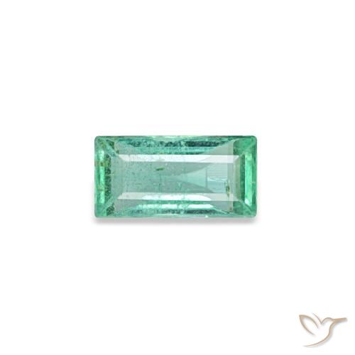 0.13ct verde smeraldo, baguette, VS-SI