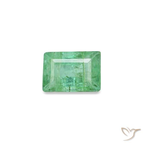 0.13ct verde smeraldo, baguette, SI