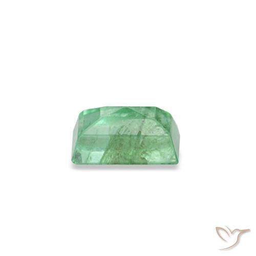 Smeraldo naturale verde da 0,14 ct, baguette, SI