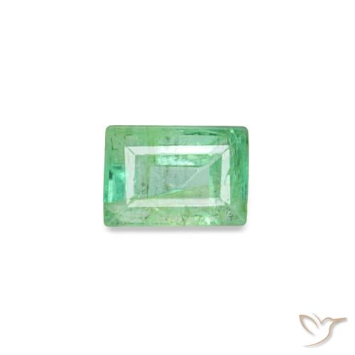 Smeraldo naturale verde da 0,18 ct, baguette, VS-SI