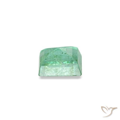 Smeraldo naturale verde da 0,13 ct, baguette, SI